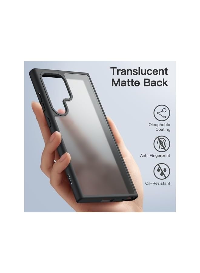Jetech Matte Case for Galaxy S24 Ultra 5G, Frosted Translucent Back Protective Slim Phone Cover, Anti-Fingerprints (Black) - Image 4