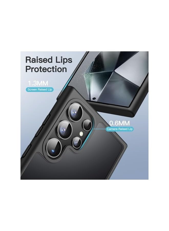 Jetech Matte Case for Galaxy S24 Ultra 5G, Frosted Translucent Back Protective Slim Phone Cover, Anti-Fingerprints (Black) - Image 5