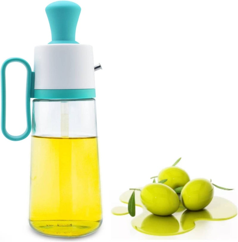 Cazuela Oil Dispenser Bottle with Barbecue Brush 2 in 1 Glass Olive Oil Dispenser Bottle for Kitchen Baking BBQ Grill Air Fryer and Oil Brush Pot Multi Color - Image 1