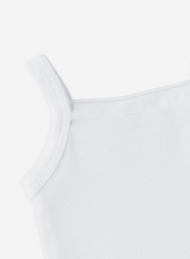 Babies Basic Pack of 3 - Solid Combed Cotton Sleeveless Bodysuit