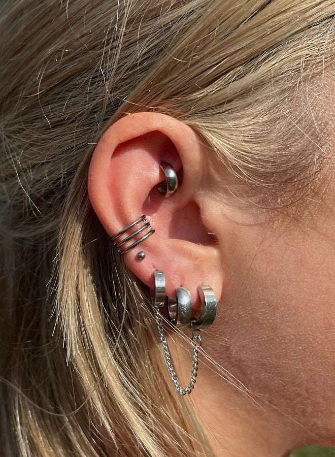 Pierced Owl 20GA 316L Stainless Steel 4mm Domed Huggie Hoop Earrings, Sold as a Pair (Rainbow) - Image 2
