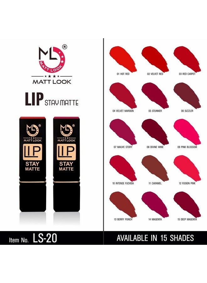 matt look Mattlook Lipsticks Intense-Fuchsia (Matte)  - Image 4