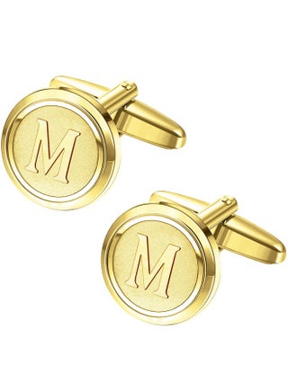 Initial Gold Cufflinks For Men Gold Cuff Links Personalized Copper Cufflinks Letter Cufflinks Gift For Groom Husband Father Initial M - pzsku/Z1400171299615351A03EZ/45/_/1735214590/aed67211-03b9-4764-a992-a1b8a8cee8b4