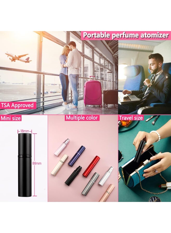 Chabeia 2 Pack Black Spray Bottle ,5ml Travel Perfume Atomiser Refillable,Underfill Perfume Atomizer Mini Empty Spray Bottle Pods Travel Perfume Holder Pocket Travel Toiletries Holiday Travel Essentials For Handbag Traveling - Image 5