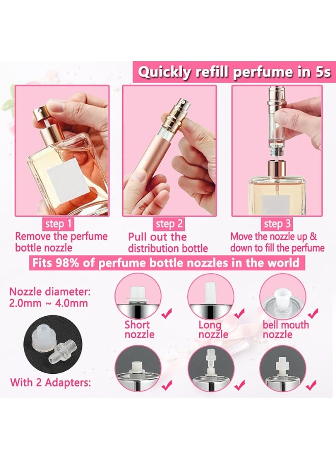 Chabeia 2 Pack Black Spray Bottle ,5ml Travel Perfume Atomiser Refillable,Underfill Perfume Atomizer Mini Empty Spray Bottle Pods Travel Perfume Holder Pocket Travel Toiletries Holiday Travel Essentials For Handbag Traveling - Image 4