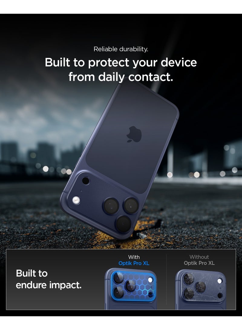 Spigen GLAStR EZ-Fit Optik Pro XL for iPhone 17 Pro MAX Camera Lens Protector [1 Pack] - Deep Blue - Image 5