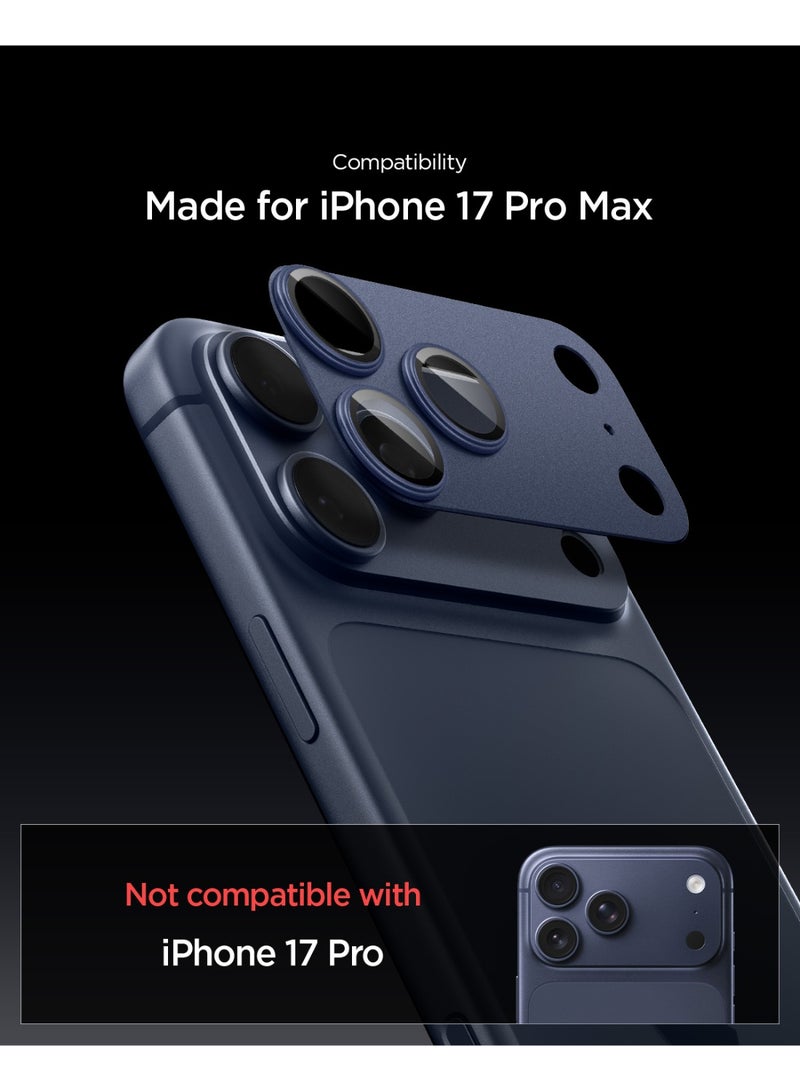 Spigen GLAStR EZ-Fit Optik Pro XL for iPhone 17 Pro MAX Camera Lens Protector [1 Pack] - Deep Blue - Image 2