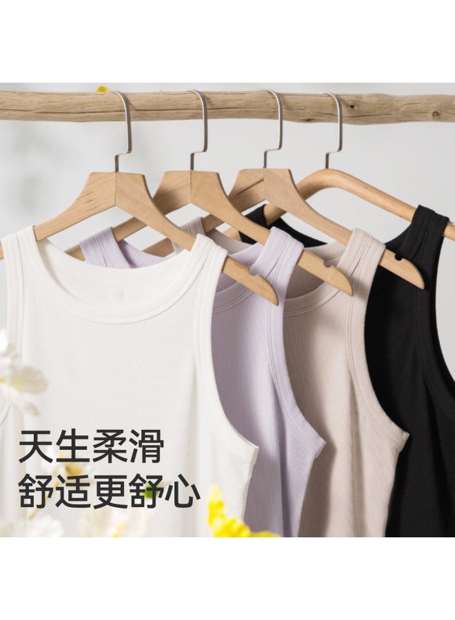 MIIOW Classic Ribbed Vest For Women, Versatile High-Elasticity Layering Camisole, Sleeveless Fitted T-Shirt Top - Image 4