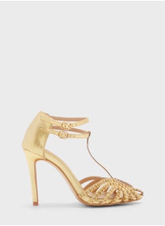 Diamante T-Bar Ankle Strap  Sandal