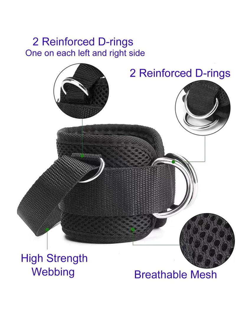 General - Ankle Straps - Adjustable Ankle Straps for Cable Machines - Glute & Lower Body Exercises - Adjustable Ankle Cuffs for Kickbacks, Hip Abductors, Leg Extensions, Lower Body Exercises, Fit Women & Men - Image 1
