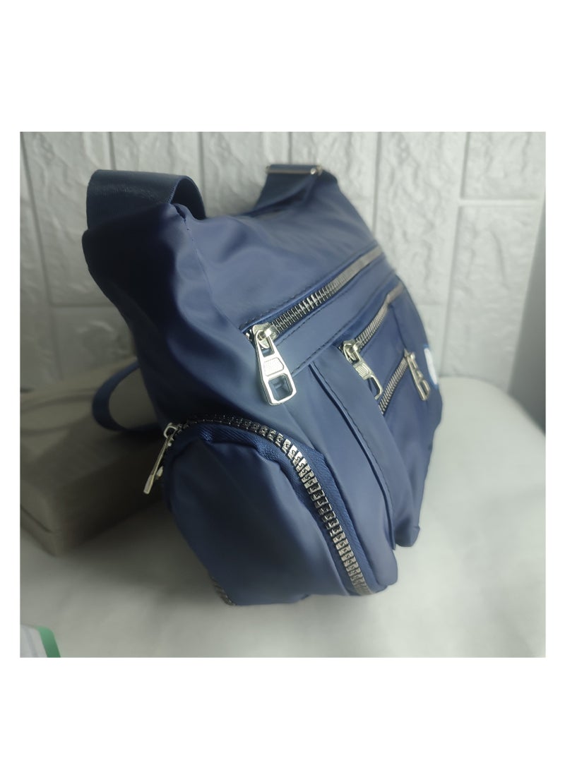 Men's crossbody bag that carries all travel and trip items, high quality, blue - Image 4
