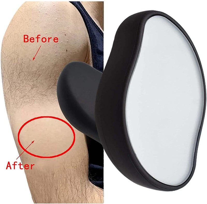 Crystal Hair Eraser Black M Size - Painless Hair Removal Exfoliating Tool With 3-Year Reusable Nano-Crystalline Technology for Body Arms Legs Chest Back Sensitive Skin Men Women - Image 2