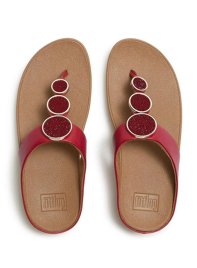 فيت فلوب HALO BEAD-CIRCLE METALLIC TOE-POST SANDALS