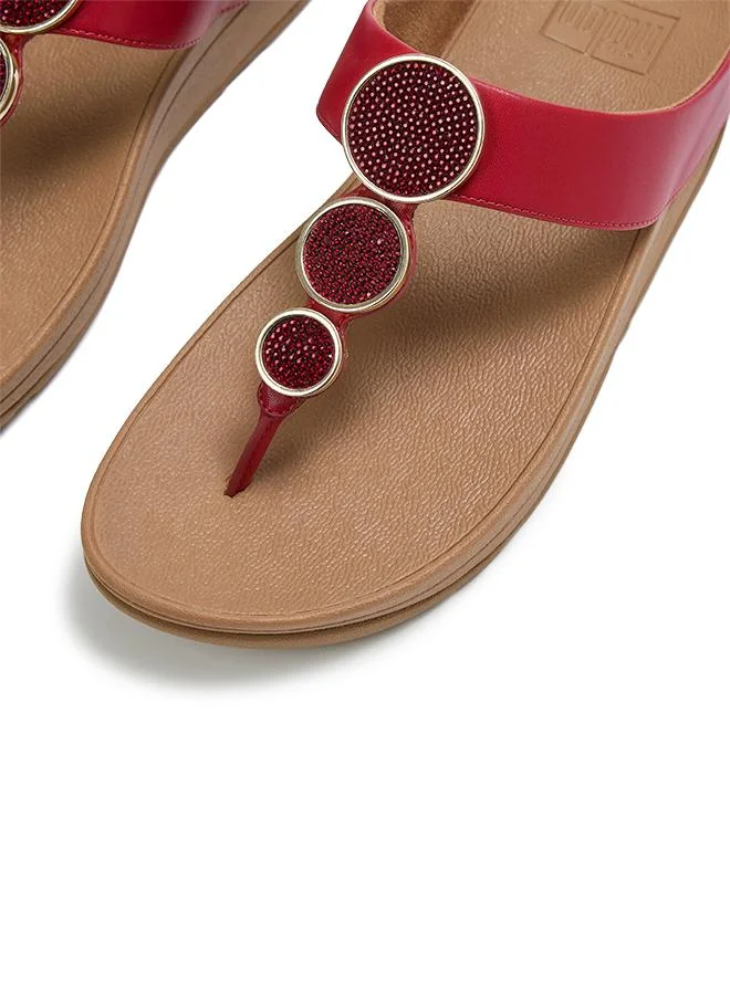 فيت فلوب HALO BEAD-CIRCLE METALLIC TOE-POST SANDALS