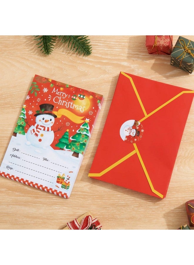 ويرنساي مجموعة دعوات حفلات عيد الميلاد من WERNNSAI، مكونة من 24 بطاقة دعوة على شكل رجل ثلج مع مظاريف وملصقات، ودعوات لعطلات عيد الميلاد، ودعوات لعيد الميلاد، ولوازم حفلات عيد الميلاد لفصل الشتاء - Image 5