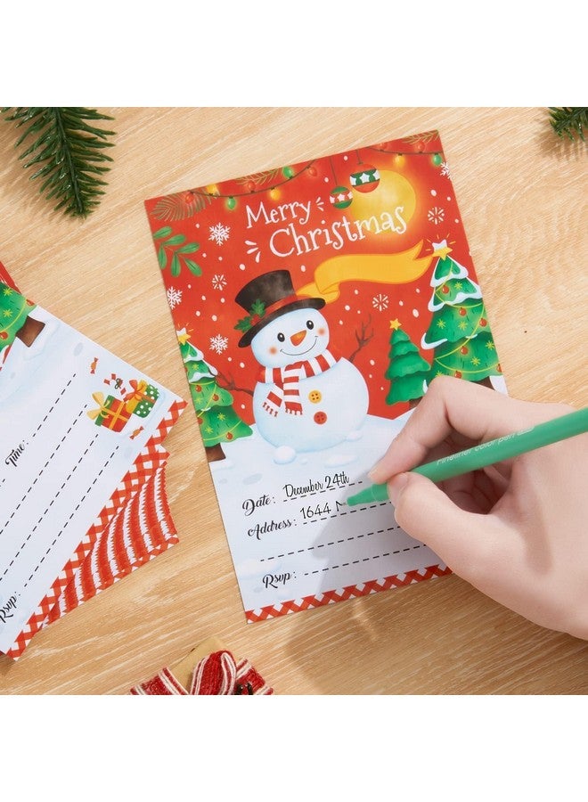 ويرنساي مجموعة دعوات حفلات عيد الميلاد من WERNNSAI، مكونة من 24 بطاقة دعوة على شكل رجل ثلج مع مظاريف وملصقات، ودعوات لعطلات عيد الميلاد، ودعوات لعيد الميلاد، ولوازم حفلات عيد الميلاد لفصل الشتاء - Image 4