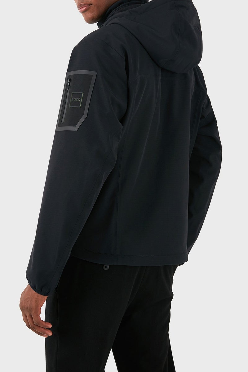 BOSS Logo Detachable Hooded Jacket Men's Jacket 50515100 001  - Image 2