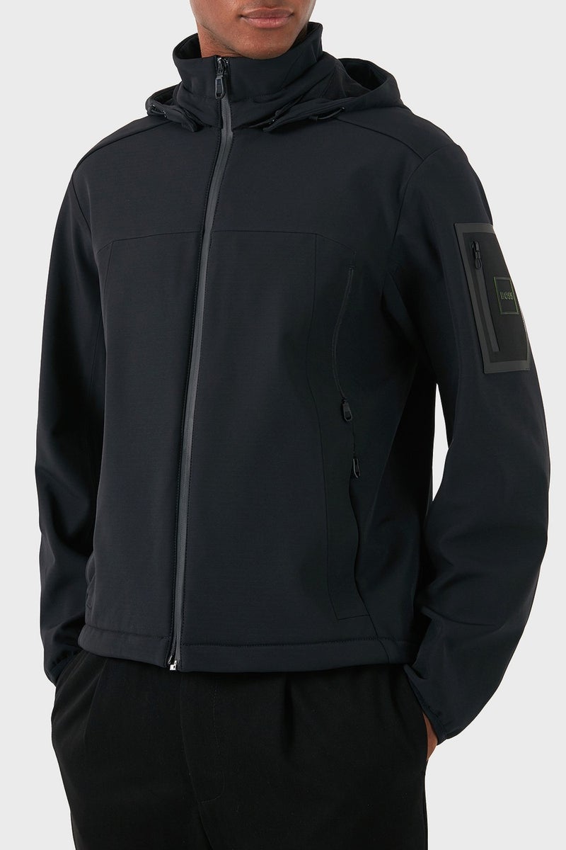 BOSS Logo Detachable Hooded Jacket Men's Jacket 50515100 001  - Image 3