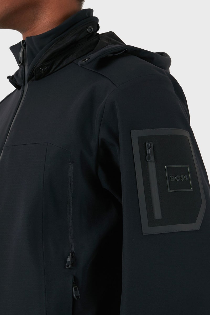 BOSS Logo Detachable Hooded Jacket Men's Jacket 50515100 001  - Image 4