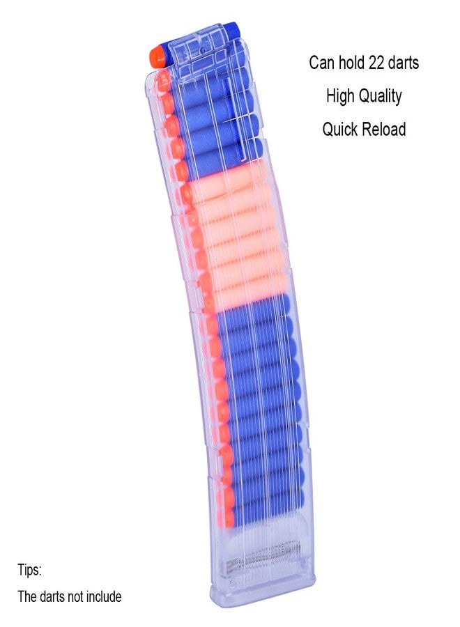 OIMIO Bullet Clips, 22 Darts Magazine Quick Reload Clip for Nerf N-Strike Elite Blasters (Transparent) - Image 2