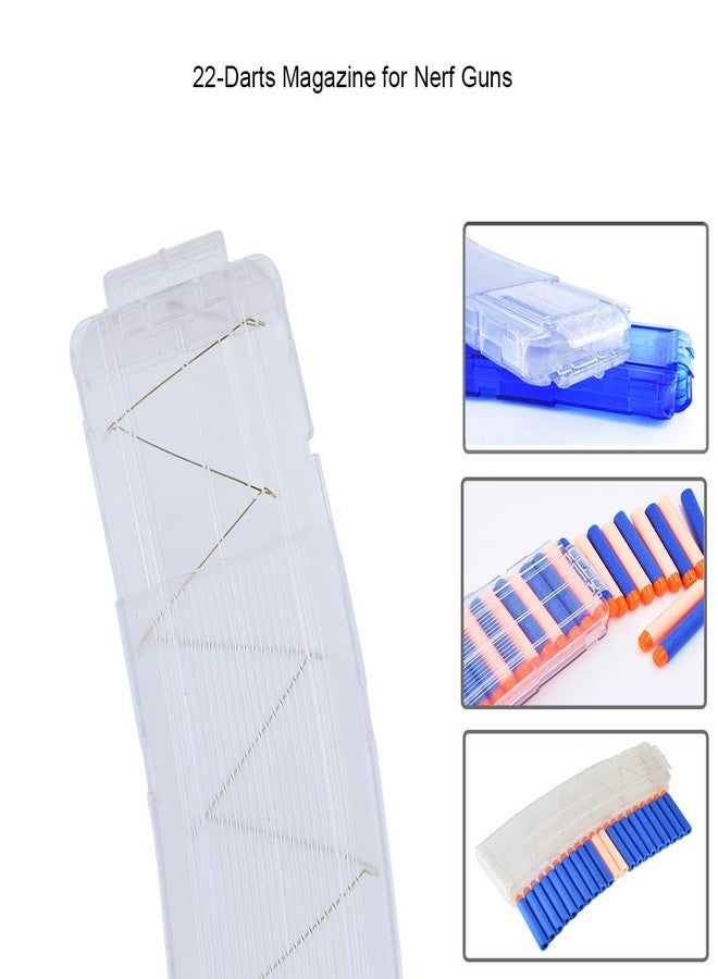 OIMIO Bullet Clips, 22 Darts Magazine Quick Reload Clip for Nerf N-Strike Elite Blasters (Transparent) - Image 4