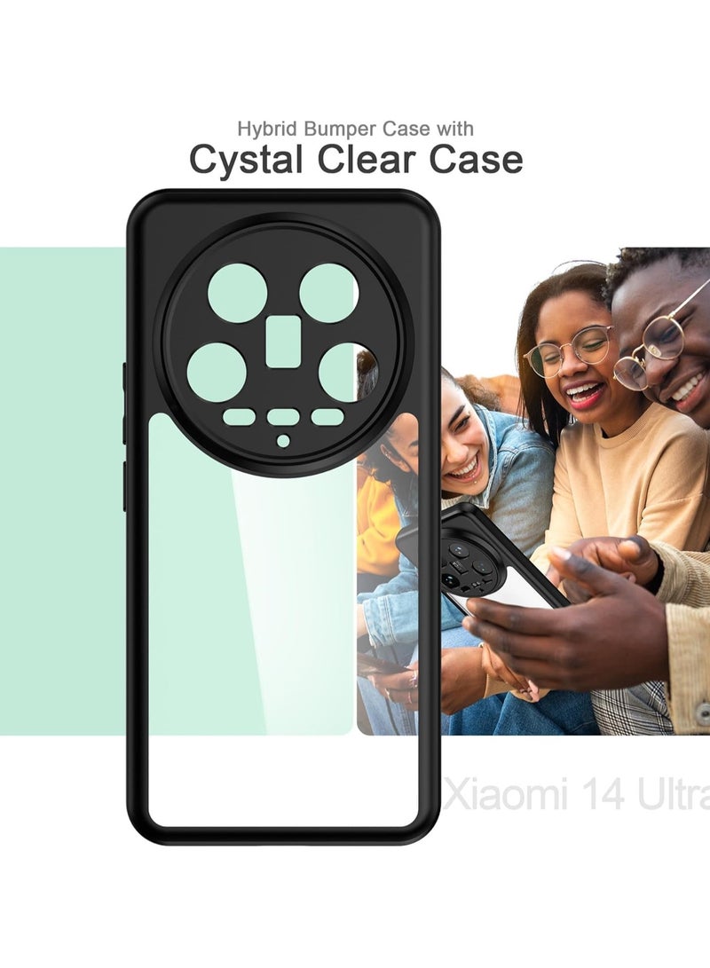 general Transparent Case Compatible with Xiaomi 14 Ultra, Hard Polycarbonate Back and Soft TPU Bumper 【Non-Yellowing】 Shockproof Protective Case, Slim Case for Mi 14 Ultra - Image 4