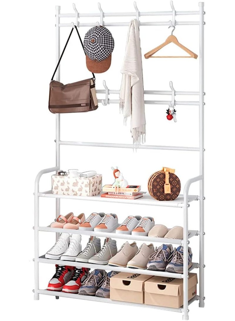 PRIMO PLUS 4-Tier Stainless Steel Coat And Shoes Rack For Home - Image 1