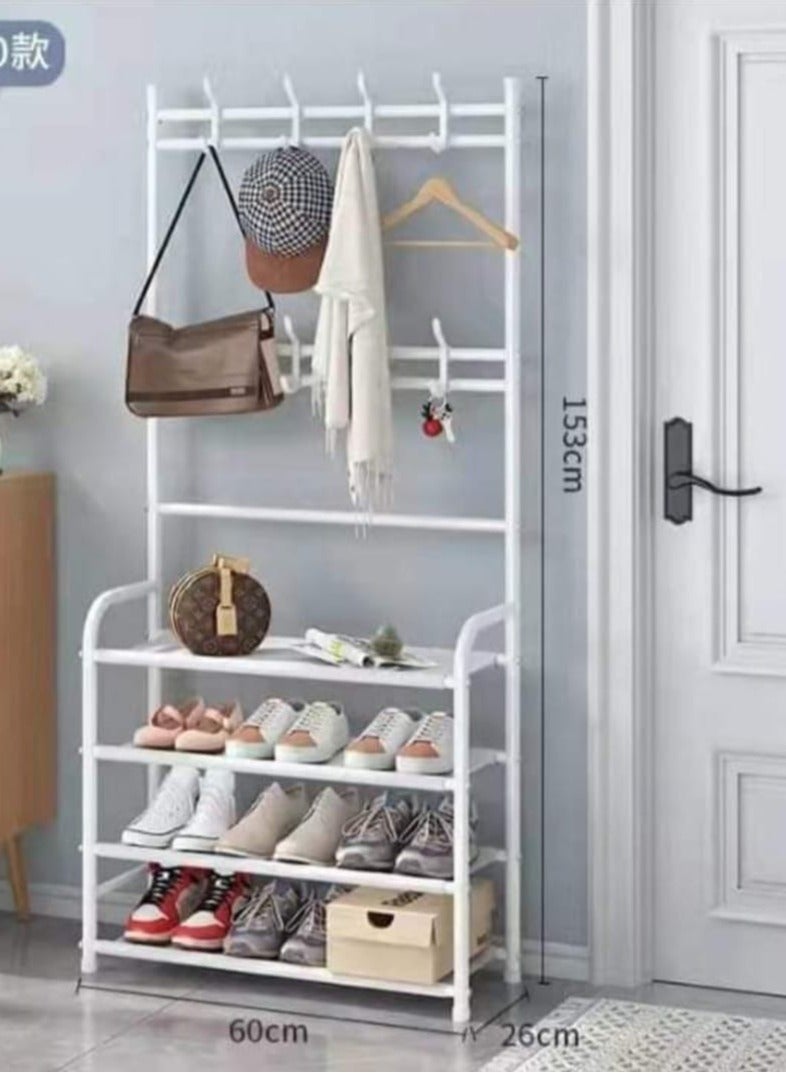 PRIMO PLUS 4-Tier Stainless Steel Coat And Shoes Rack For Home - Image 4