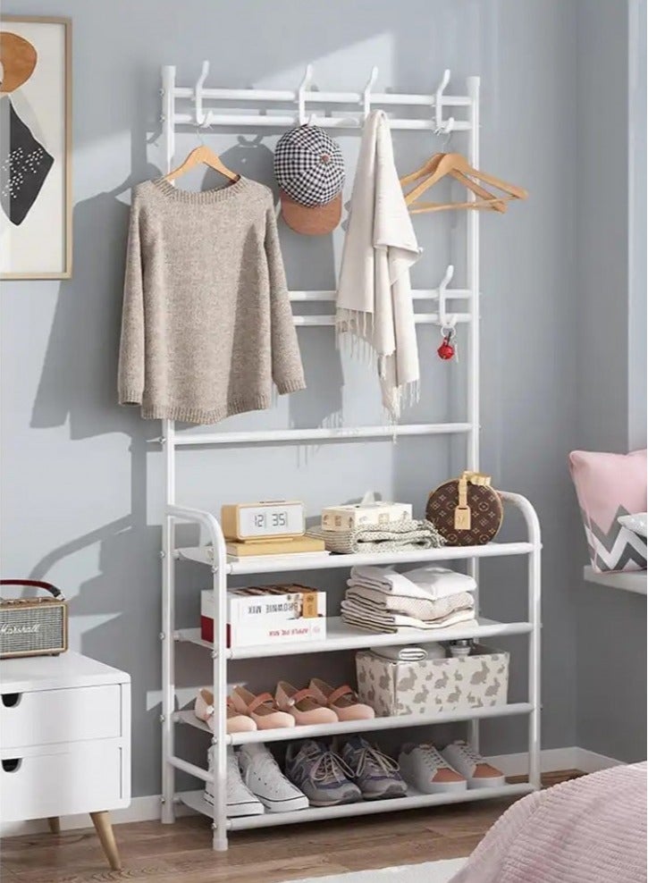 PRIMO PLUS 4-Tier Stainless Steel Coat And Shoes Rack For Home - Image 2