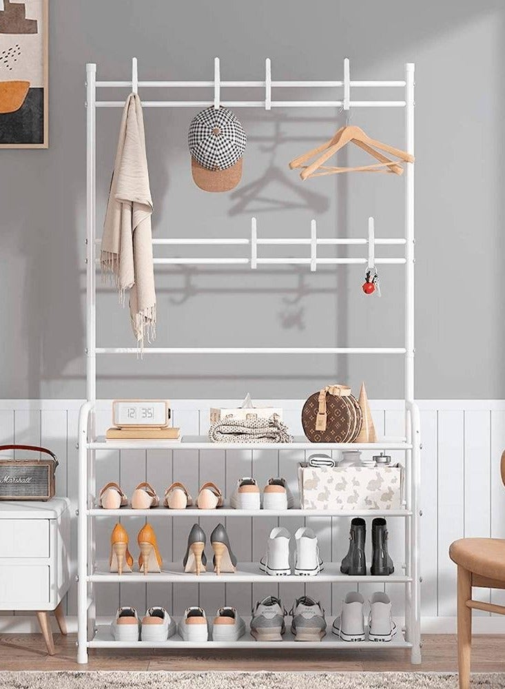 PRIMO PLUS 4-Tier Stainless Steel Coat And Shoes Rack For Home - Image 5