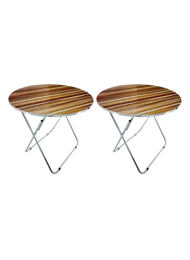 Set of 2 Round Dining Table 80*80 CM