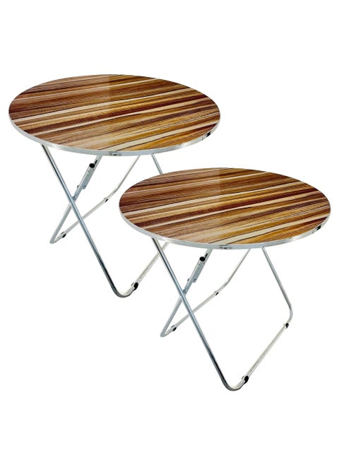 Set of 2 Round Dining Table 80*80 CM