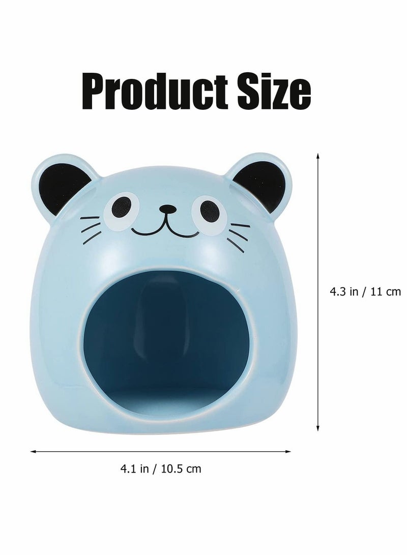 Generic Ceramic Hamster Bed House, Small Animal Cartoon Shape Critter Bath Cave  - Image 2