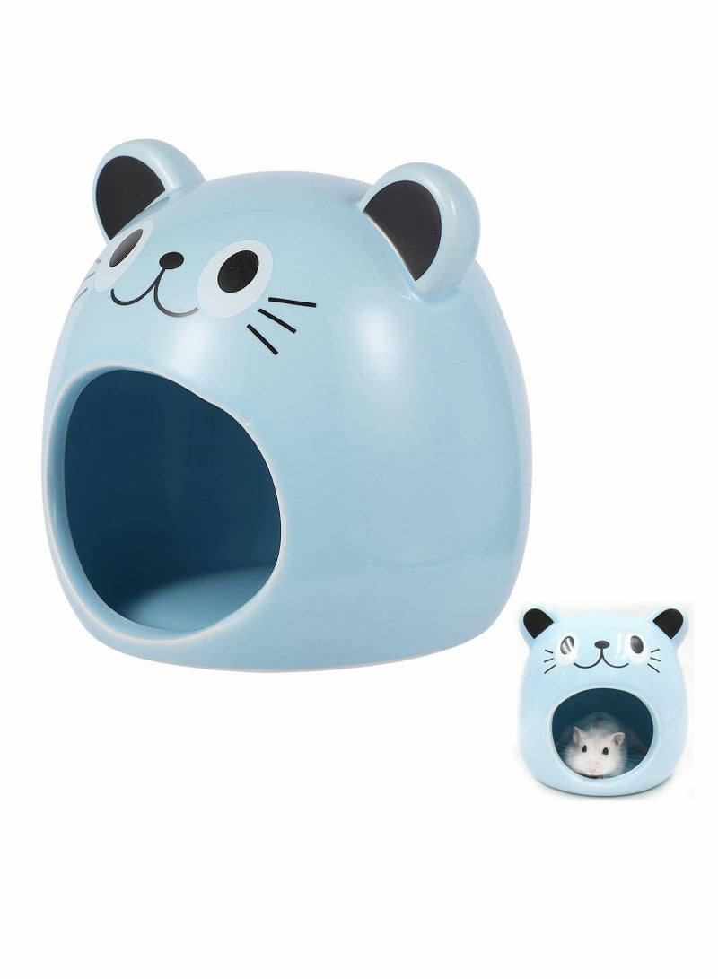 Generic Ceramic Hamster Bed House, Small Animal Cartoon Shape Critter Bath Cave  - Image 1