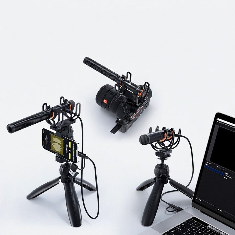 COMICA VM30 2.4G Camera Microphone Cardioid Condenser Mic System with 3.5mm Port OLED Screen Support Wired/Wireless Dual Modes Real-time Monitoring with Receiver Anti-Shock Mount & Wind Muff - Image 3