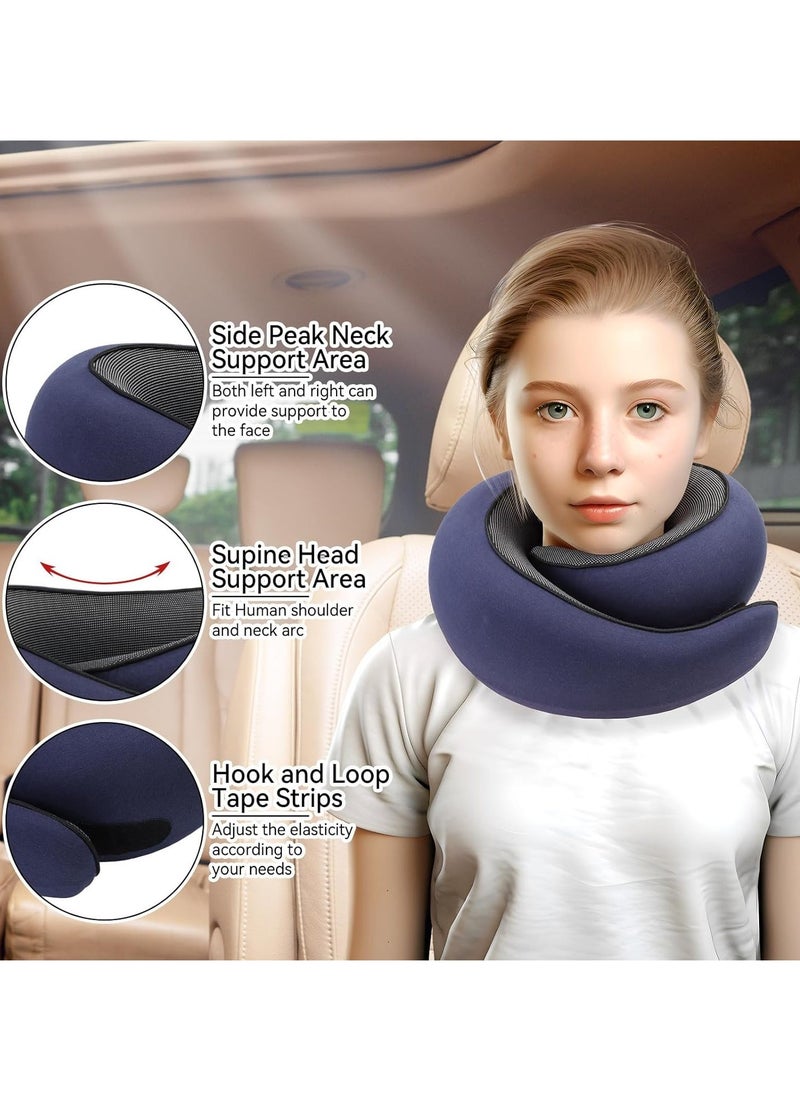 Arabest Travel Neck Pillow, Memory Foam Travel Neck Pillow, Airplane Travel Neck Pillow, 360 Degree Comfort and Breath Neck Pillow, Stowable U-Shaped Pillow with 3D Eye Mask and Soft Foam Earplugs - Image 3