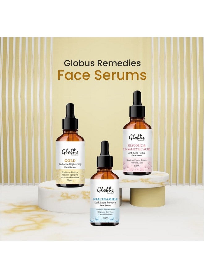 Globus Remedies Gold Radiance Anti Aging Face Serum For Skin Lightening & Dark Spots Removal 50Ml (Pack1) - Image 4