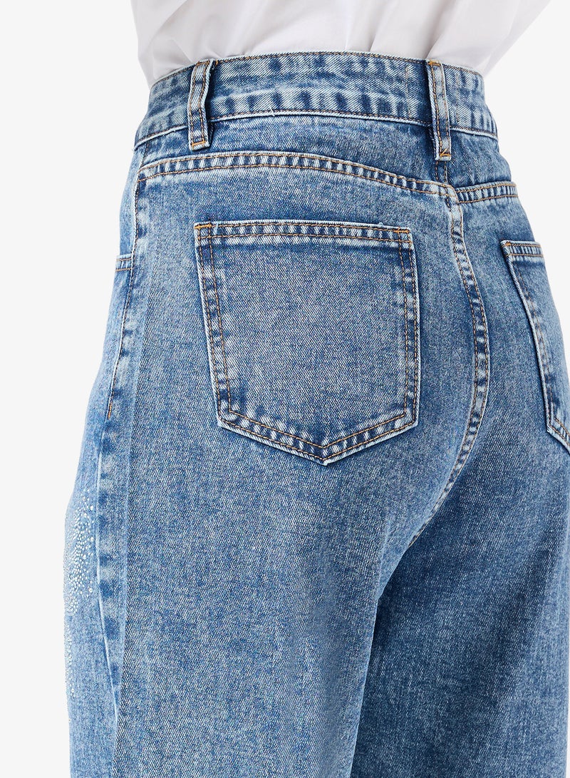 جينجر جينز بقصة مستقيمة مزين بفراشات - Image 5