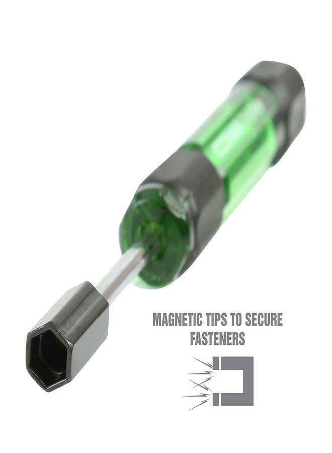 OEMTOOLS 22562 7 Piece Precision Nut Driver Set, Green and Black, Metric Nut Drivers for Jewelry and Electronics, Metric 3-6 MM Nut Driver Set - Image 3