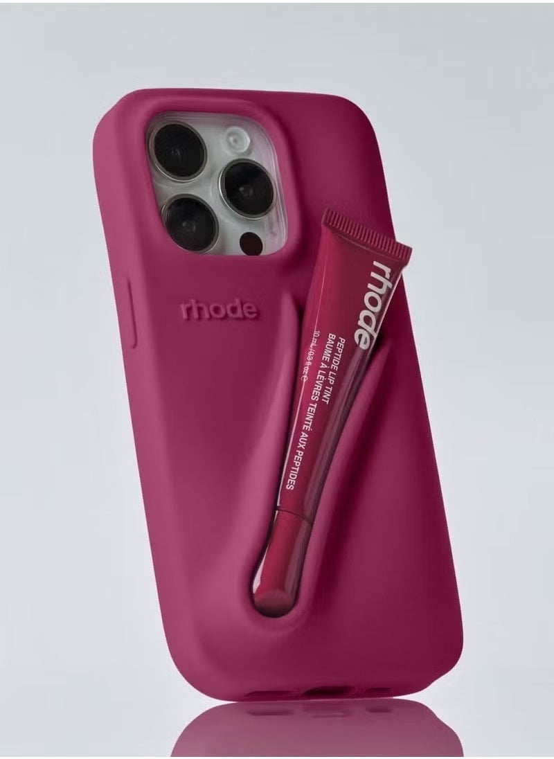 rhode Peptide Lip Tint (Raspberry Jelly) + Summer Lip Case Case for iPhone 16 Pro Max  (Raspberry Jelly) - Limited Edition - Image 1