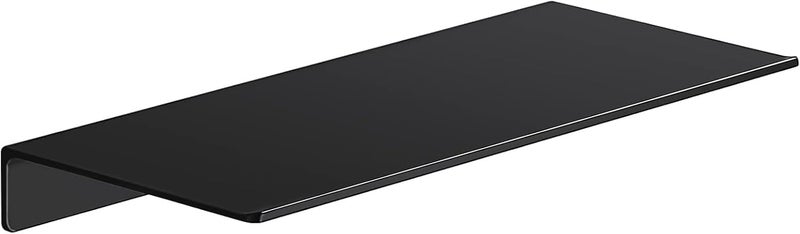 Danpoo Wall Shelving Solution, Metal Wall Shelf, Black Floating Shelf for wall, Small Bathroom Shelf, Shower Organizer, Aluminum, Wall Mounted With Screws Or Glue (12 inch) - Image 1