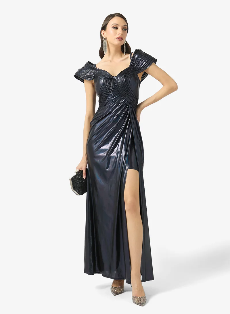 Little Mistress  Navy Metallic Maxi for Women | Best Price UAE