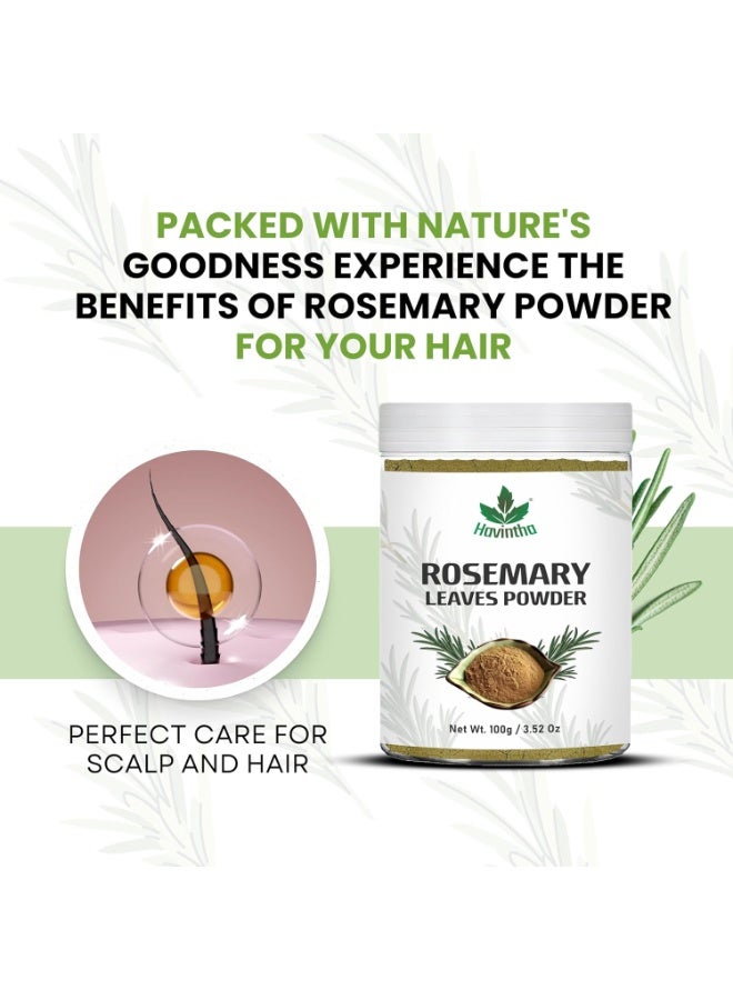 Havintha Natural Rosemary Leaves Powder – Pure & Natural Herb for Hair Growth - 100g - Image 3