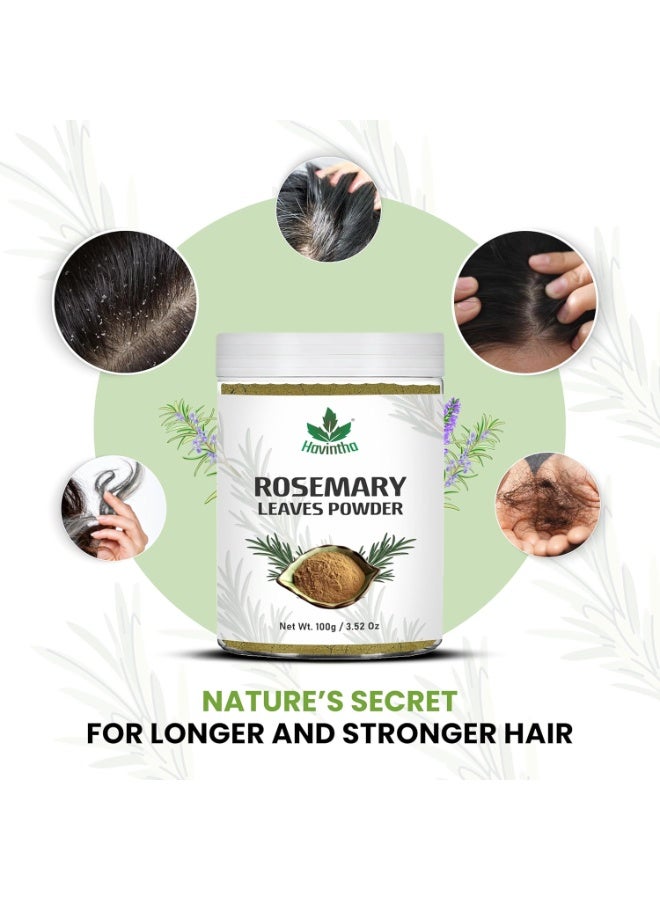 Havintha Natural Rosemary Leaves Powder – Pure & Natural Herb for Hair Growth - 100g - Image 4