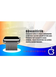 Cosmostech Compatible for Smart Watch Watch 42,44,45,49MM, 1/2/3/4/5/6/se/7/8/Ultra Metal Series Band and Strap Silver  - Image 4