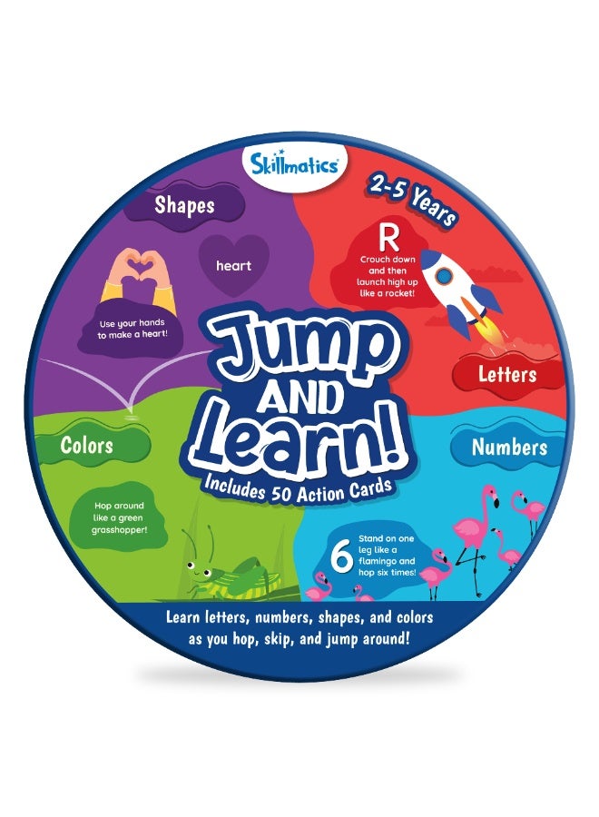 Skillmatics Flash Cards for Toddlers - Jump & Learn Letters, Numbers, Shapes & Colours, Preschool Learning, Travel Toys, Gifts for Kids Ages 2, 3, 4, 5 - Image 1
