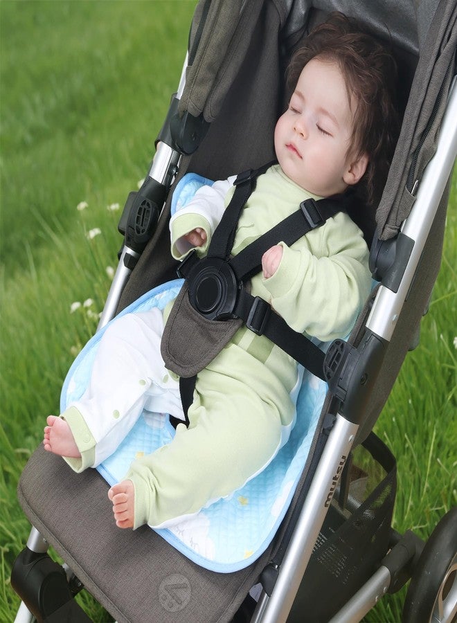 COOLBEBE واقي مقعد السيارة COOLBEBE لتدريب الأطفال على استخدام المرحاض، عبوة من قطعتين، بطانة مقعد السيارة جافة ومقاومة للماء لتدريب الأطفال الرضع والأطفال الصغار على استخدام المرحاض، غطاء وسادة مقعد السيارة لعربات الأطفال ومقاعد السيارة (أزرق، قطعتان) - Image 5