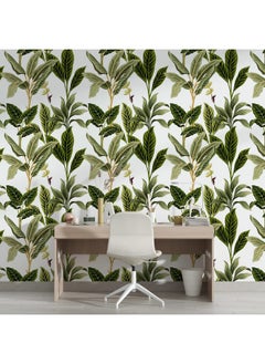 Paper Plane Design Selfadhesive Waterproof Wallpaper For Living Room Bedroom1 Roll (Leaves Pattern)  - Image 3