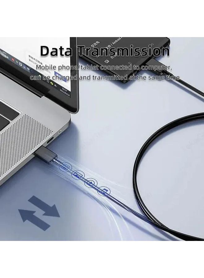 2Pcs White 78 74inch USB C Cable PD 3 0 45W Super Fast Charging Data Cable Reinforced Connector - Image 5