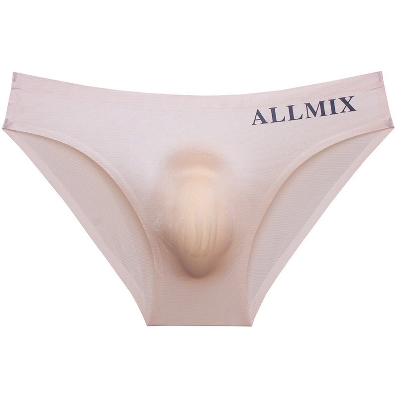 Mens Ice Silk Seamless Briefs Lightweight Breathable Summer White - Image 3